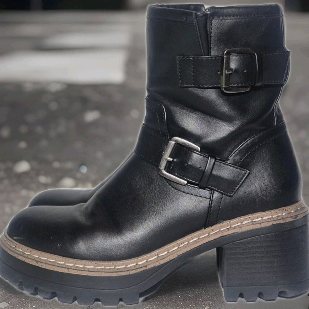 Esprit 'Marise' Gothic Combat Moto Boots Women's Size 6.5